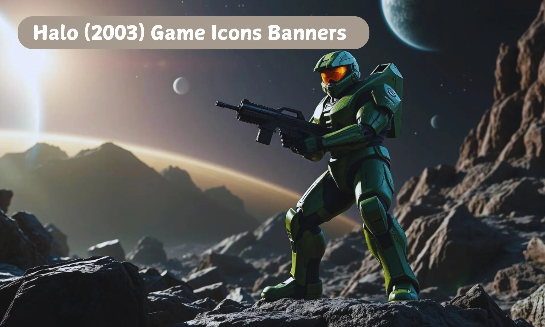 Halo (2003) Game Icons Banners